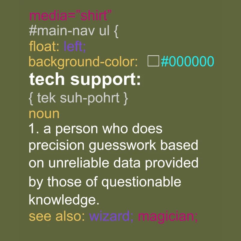 Tech support html coding gift coder