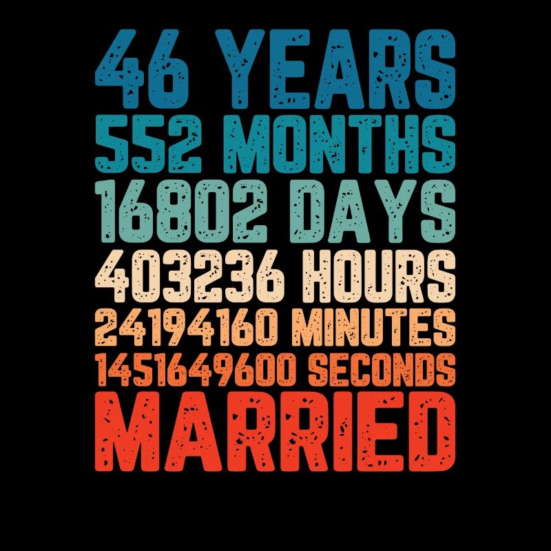 46 years married Wedding Marriage Saying Gift