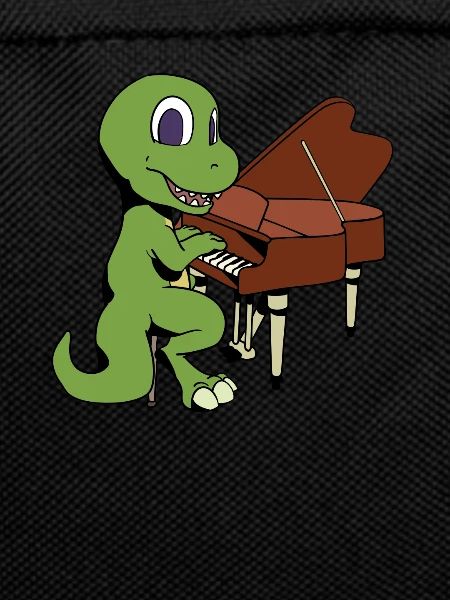 Comic TREX spielt Klavier