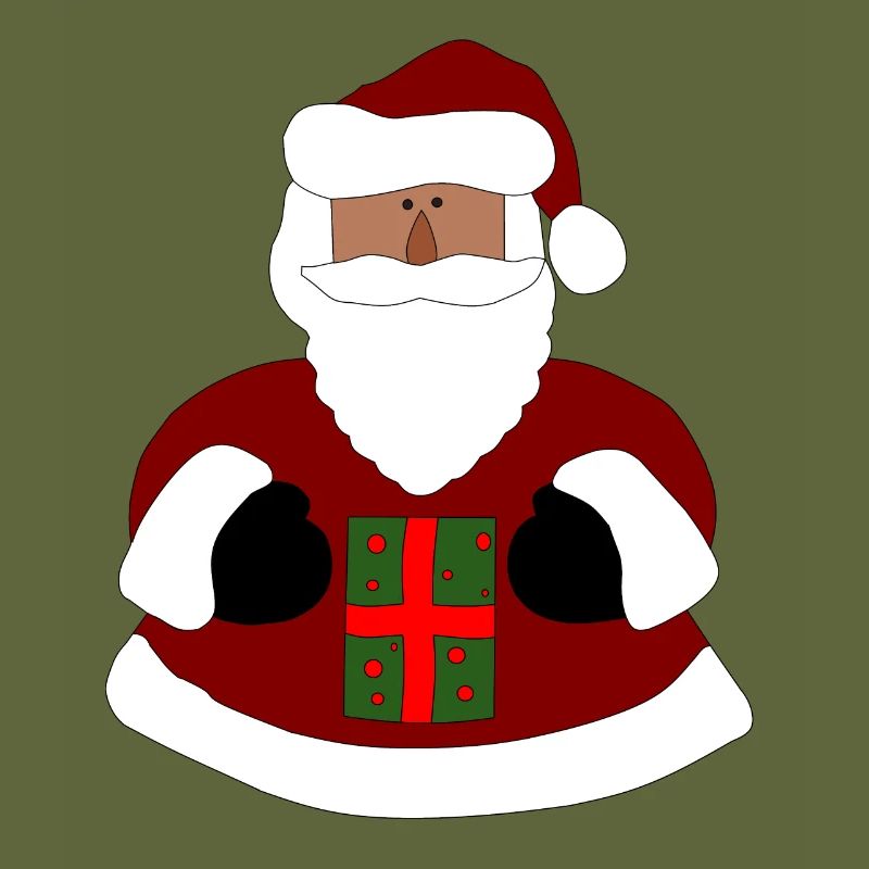 Weihnachtsmann mit Geschenk