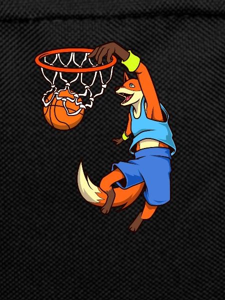 Comic Fuchs plays basketball