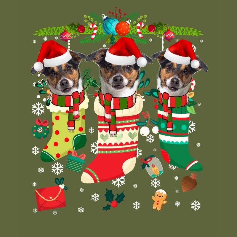 Pull de Noël moche Jack Russell Terrier Chien