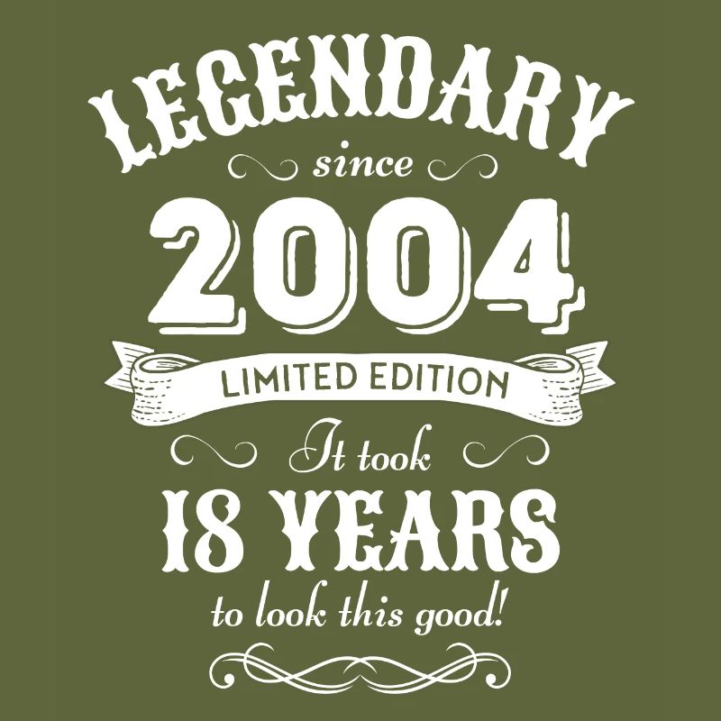 18th birthday 18 years born in 2004
