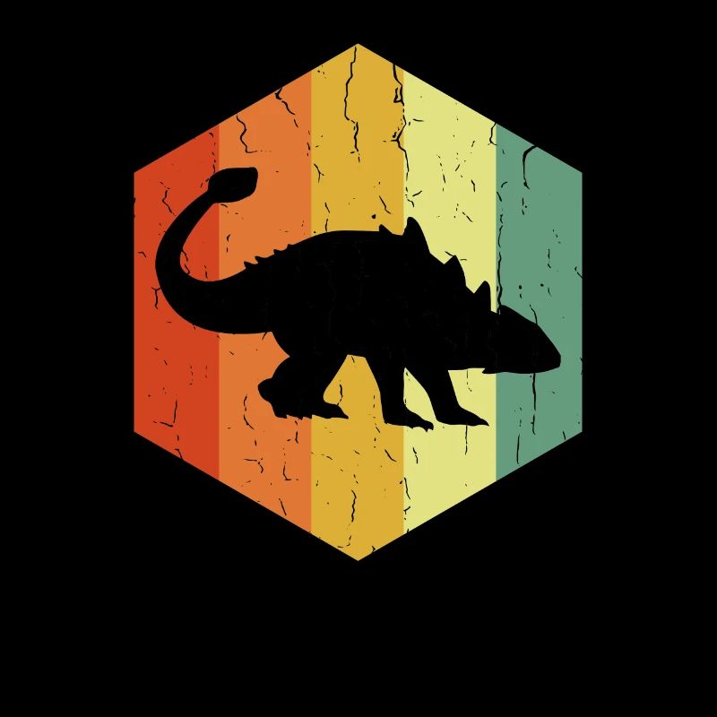 Distressed Ankylosaurus Ankylosaurus Hexagon