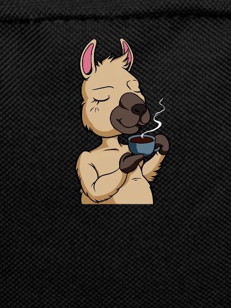 Lama drinks coffee - coffee drinker