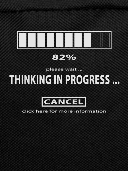 Thinking in progress... Ladesymbol Thinking