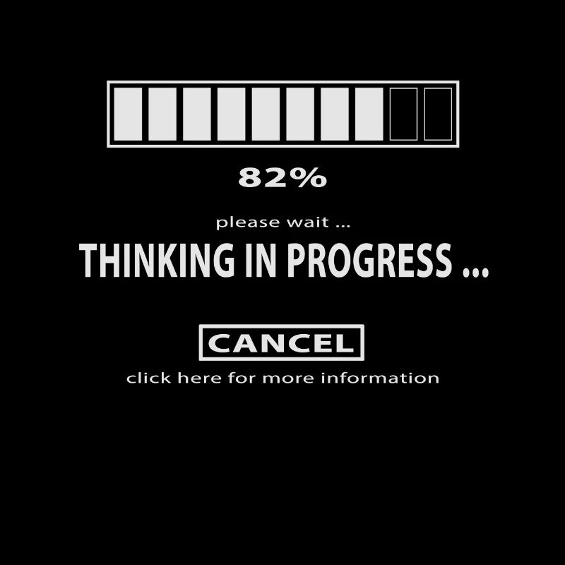 Thinking in progress... Charging symbol Thinking