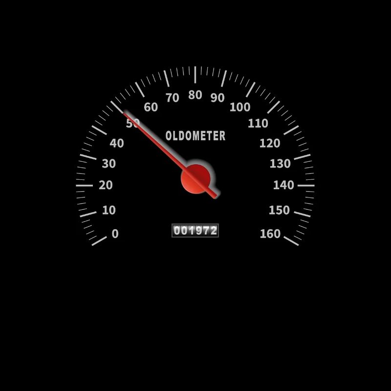 KFZ Tacho 50.Geburtstag 1972. Oldometer