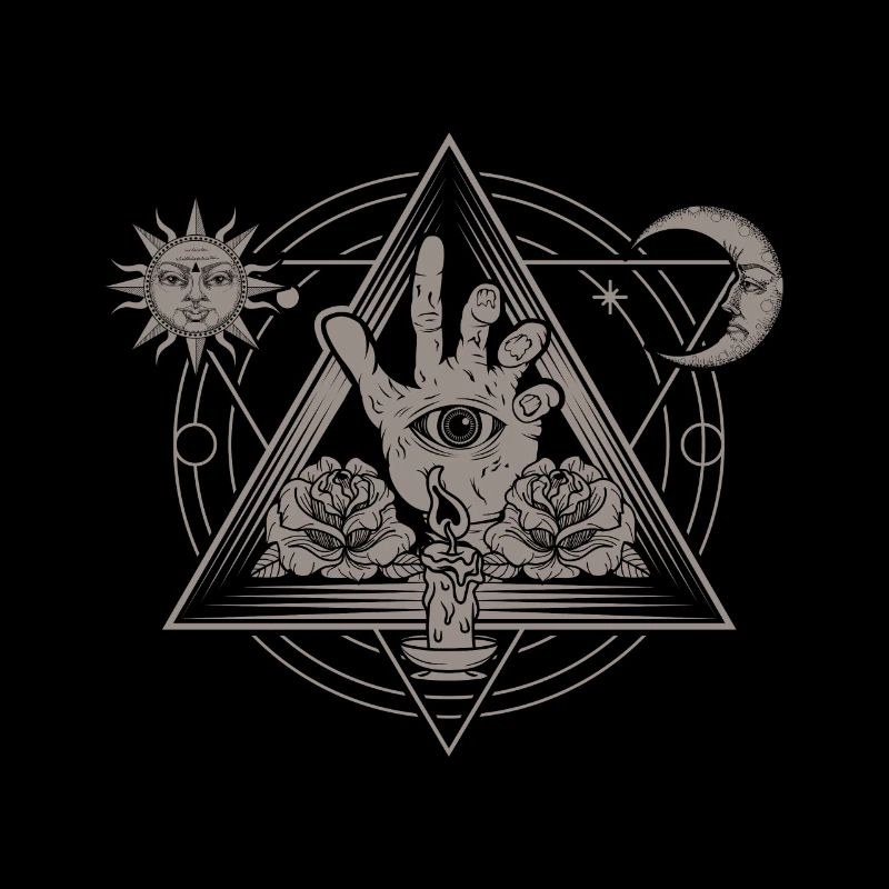 Esoteric Moon Sun Eye Spiritual