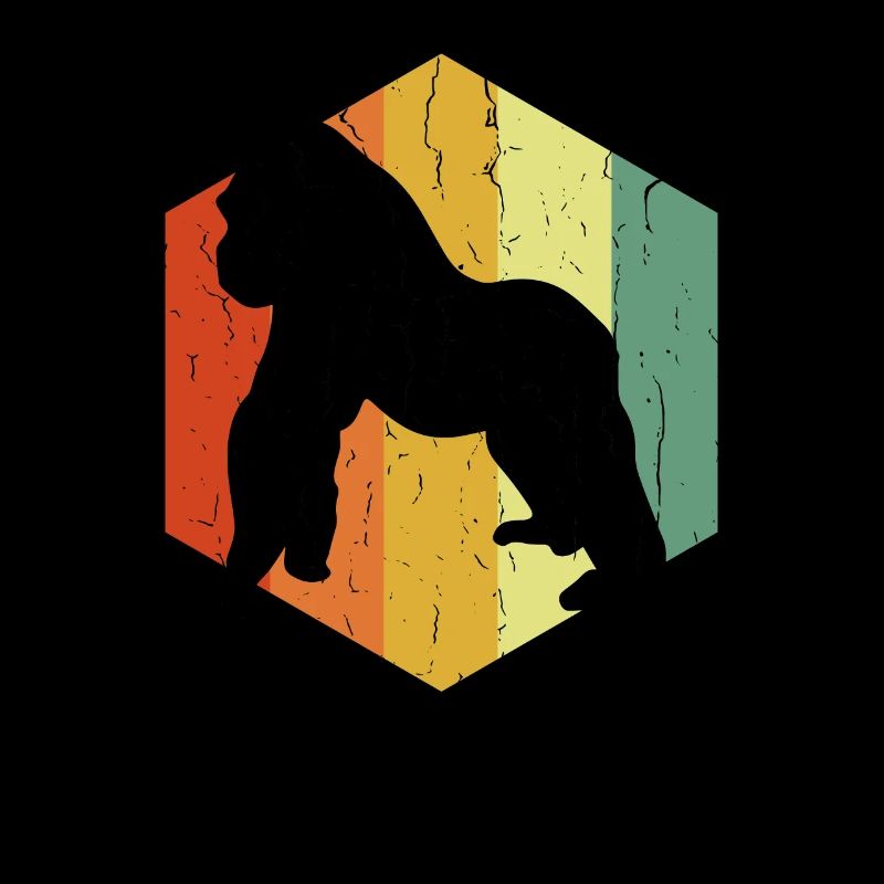 Distressed Gorilla Gorille Hexagon