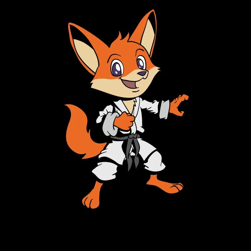 Comic Fuchs makes karate