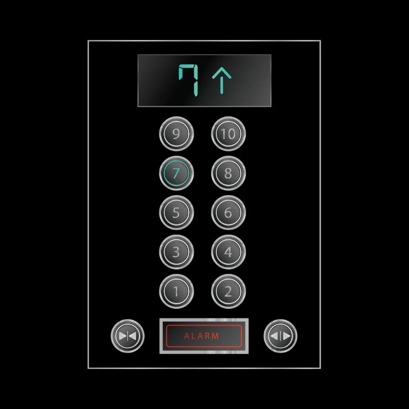 Elevator Mechanic Funny Button Operator