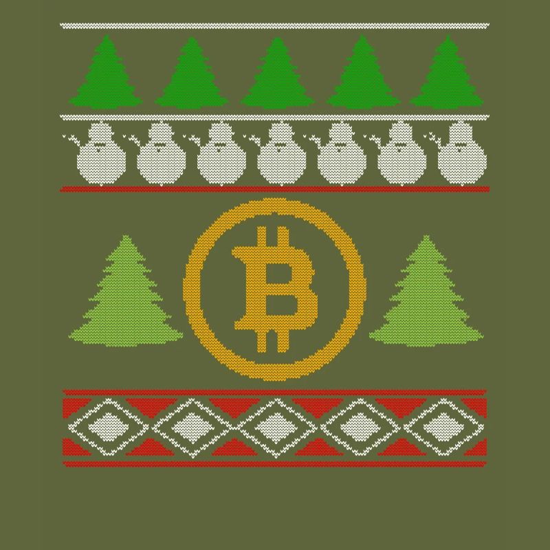 Drôle pull Noël Bitcoin Crypto Monnaie