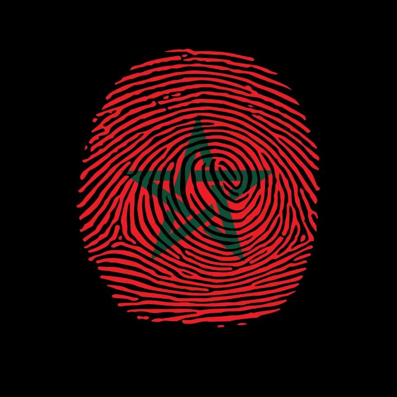 morocco flag finger print