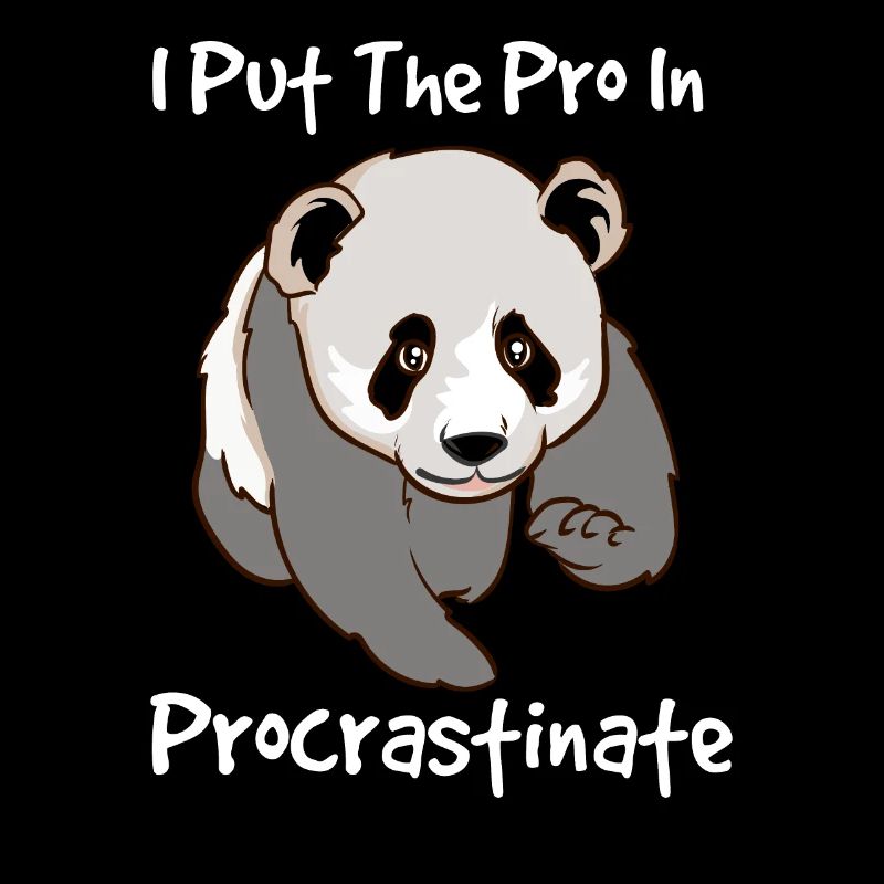 Lazy Panda Je Mets le Pro En Pro Procrastine
