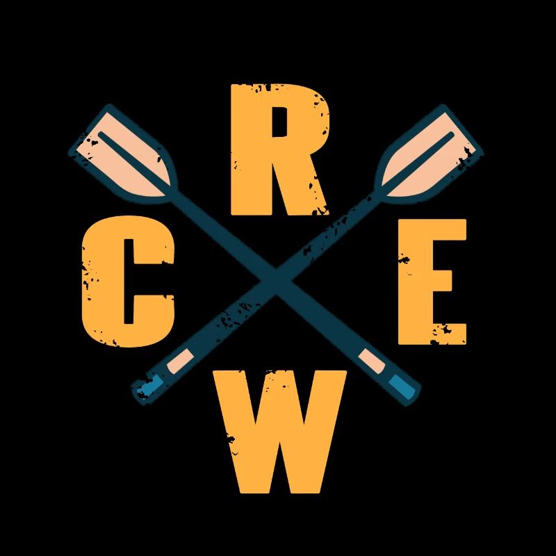 Crossed Oars Rowing Designs T-Shirt Present Gift