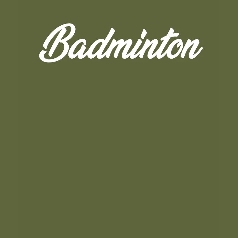BADMINTON CURSIVE TEXT NOVELTY HOBBY