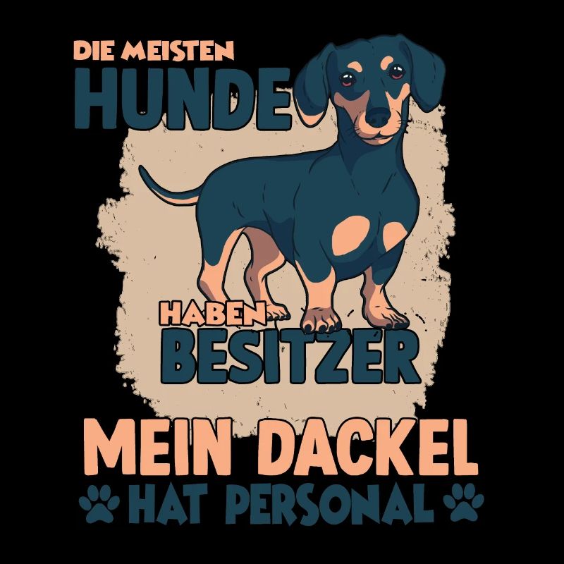 Dackel Gassi Witziges Hundehalter Rauhaardackel