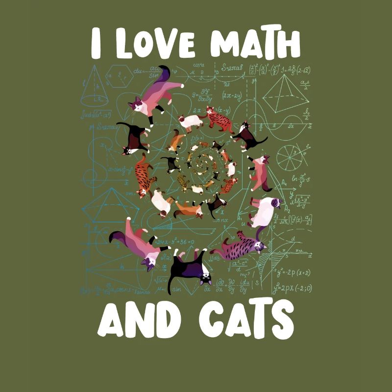 Math Kitty Cat J’adore maths et chats mathématiques