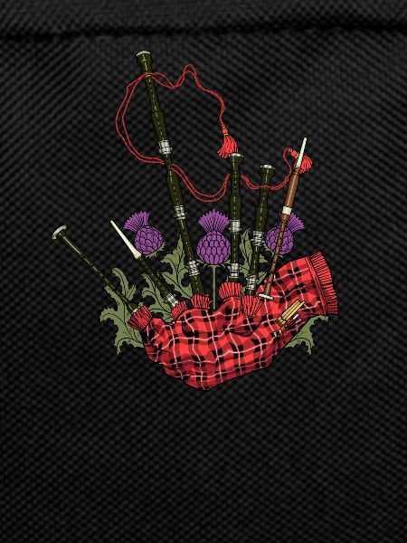 Scottish aesthetics - thistle and bagpipes