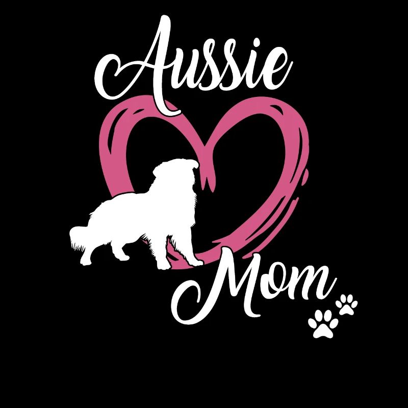 Aussie Mom süß Australian Shepherd Frauchen Gassi