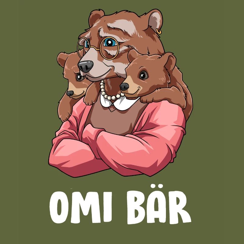 Omi Bär Zwillinge - Großmutter Enkelkinder Bären
