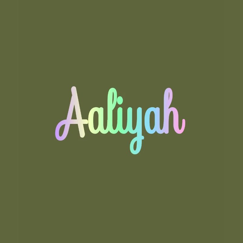 AALIYAH Rainbow Minimalist Cursive