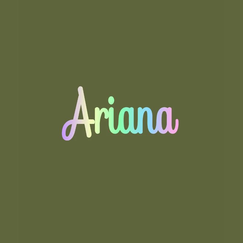 ARIANA Rainbow Cursive Minimaliste