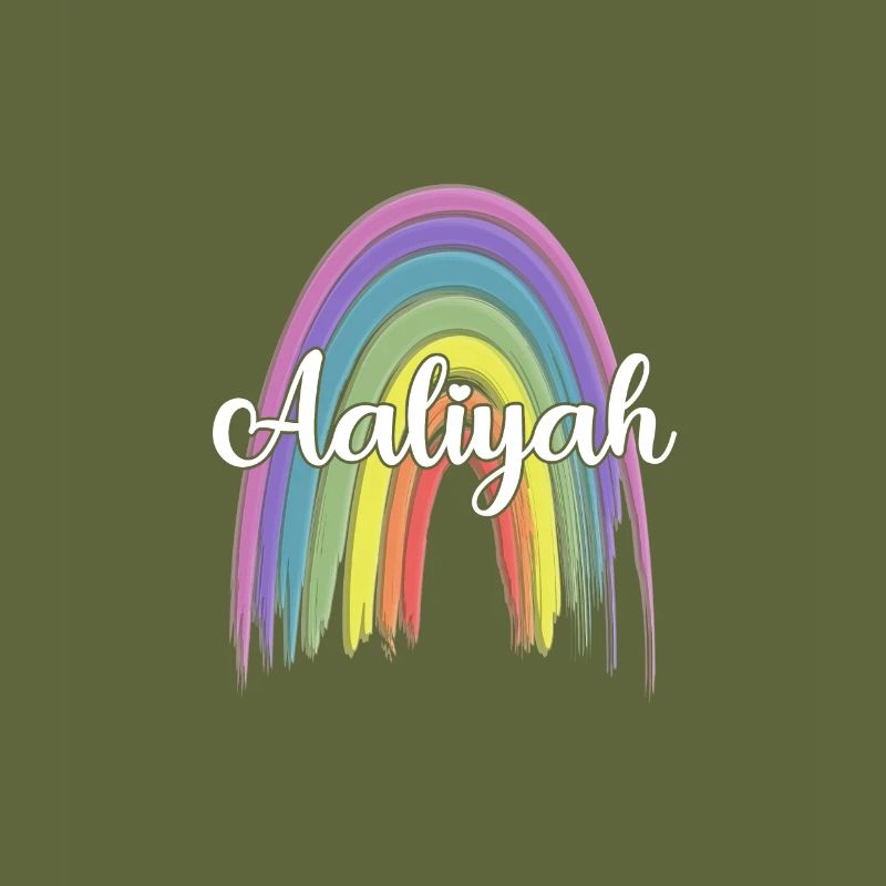 AALIYAH Rainbow Cursive