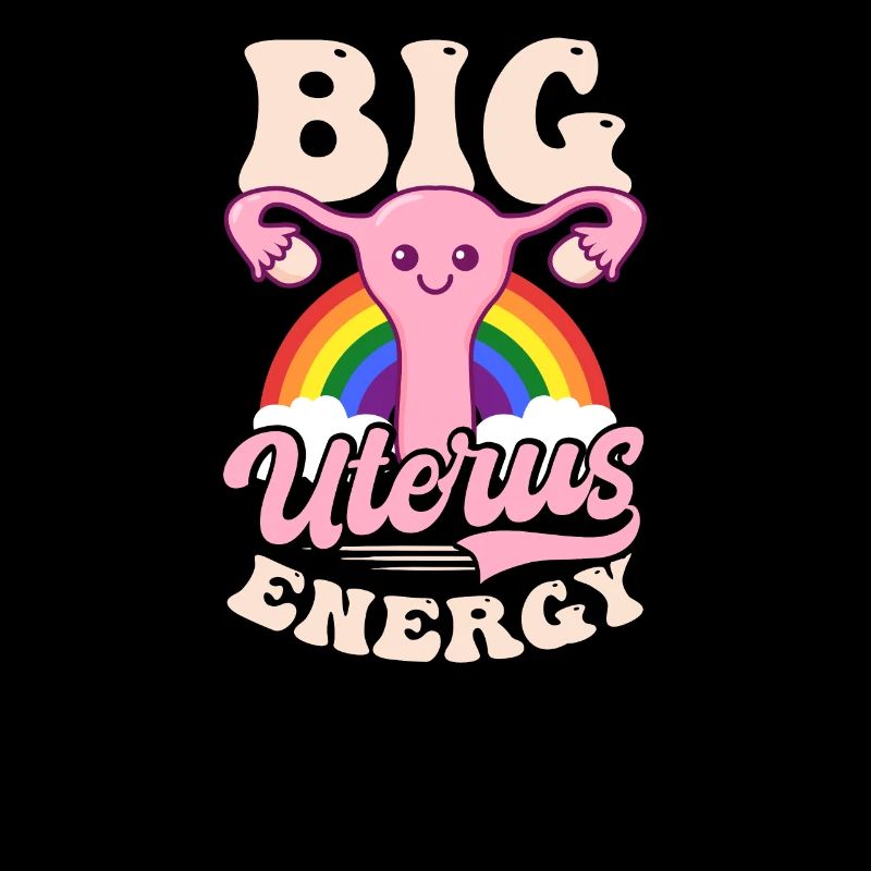 Roe v Wade Pro Choice Big Uterus Energy Rainbow