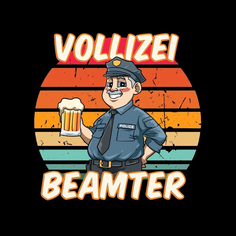 Die Vollizei kommt - Vollizei Beamter Biertrinker
