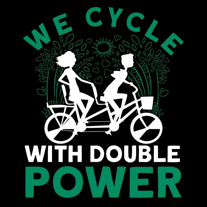 Nous faisons du vélo avec un vélo tandem à double puissance