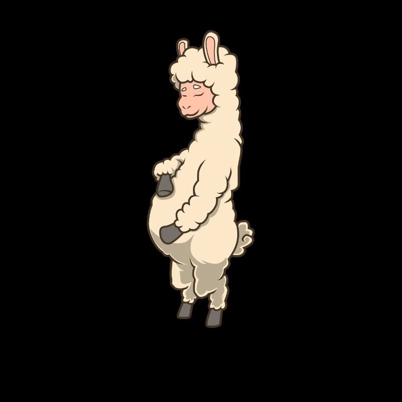 Lama avec ventre de bébé - Enceinte