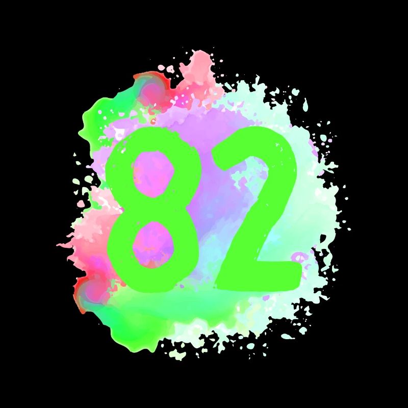 82 Zahl Klecks