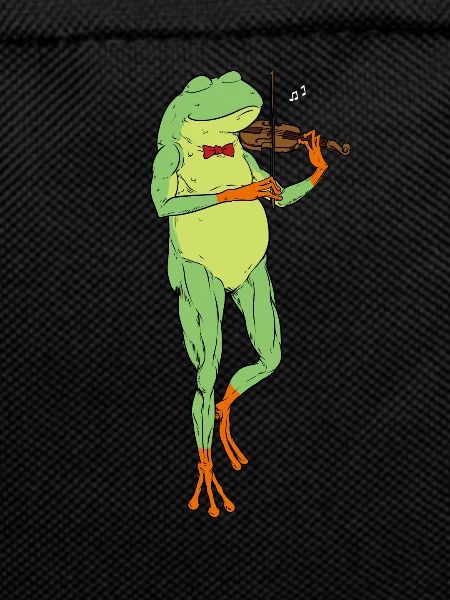 Comic Frog Plays Violin