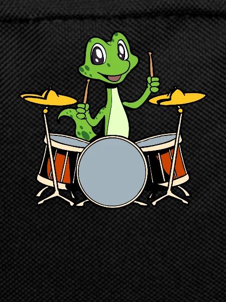Comic Gecko Drummer