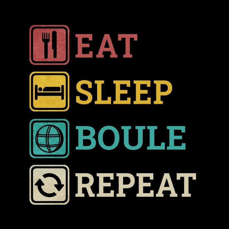 Eat Sleep Boule Repeat Boccia Sprüche Witze