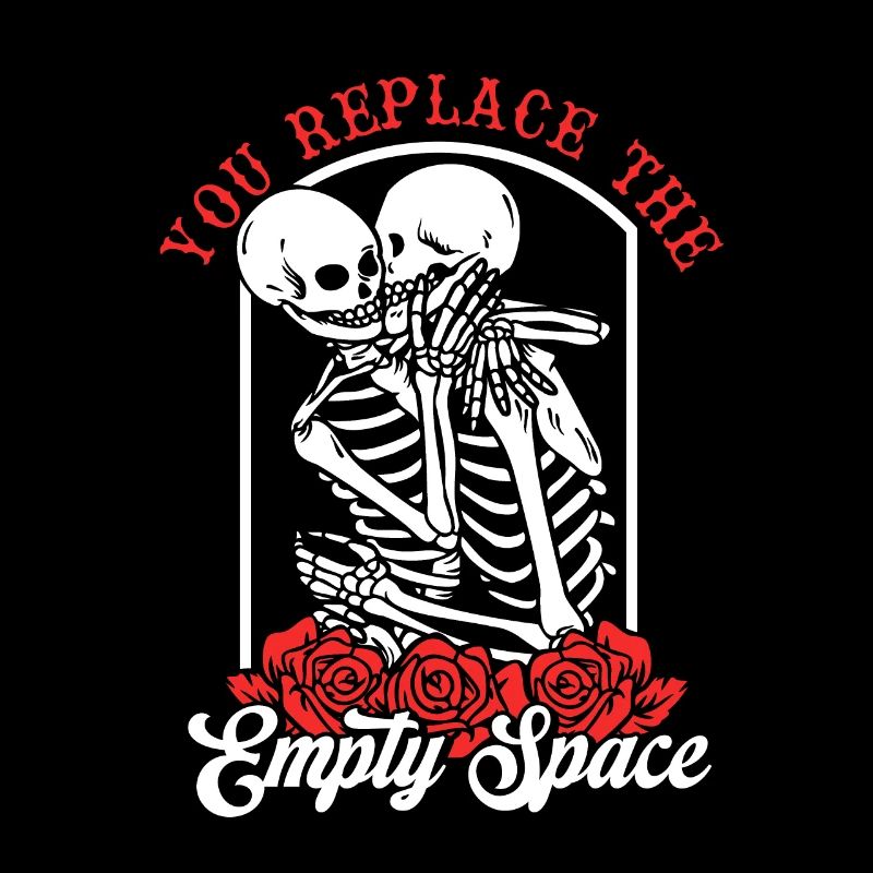 Romantic Gothic Bones Skeleton Roses Death Grave