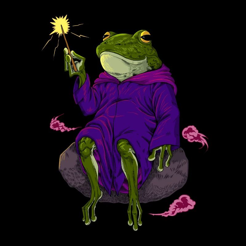 Wizard and magician - magical frog