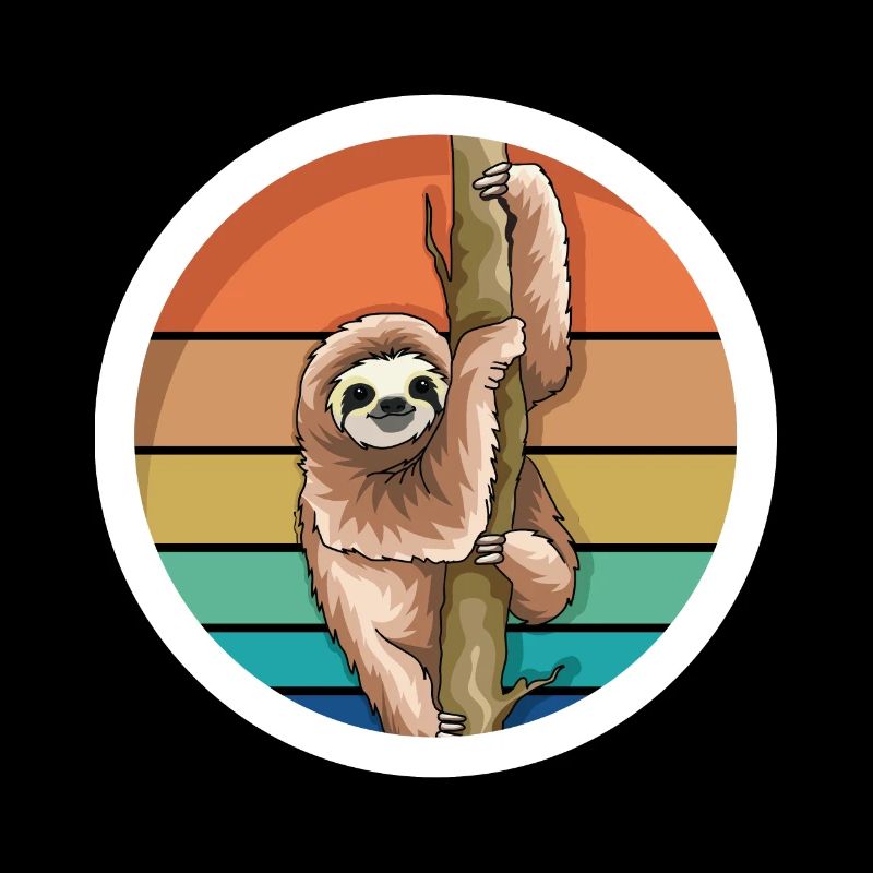 Cute Retro Vintage Sloth