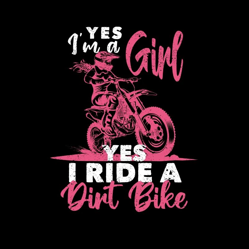Fahrer Motocross Biker Ja ich bin ein Mädchen