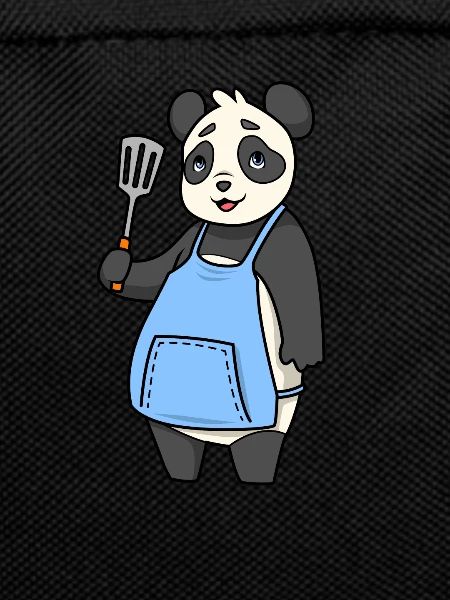 Panda bear is grill master