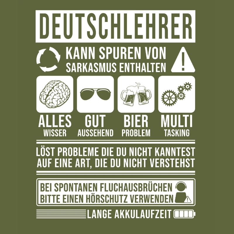 Deutschlehrer Spruch lustig