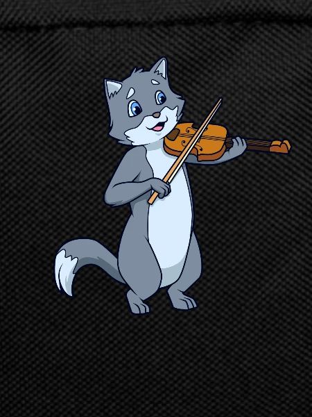 Comic Cat Plays Violin