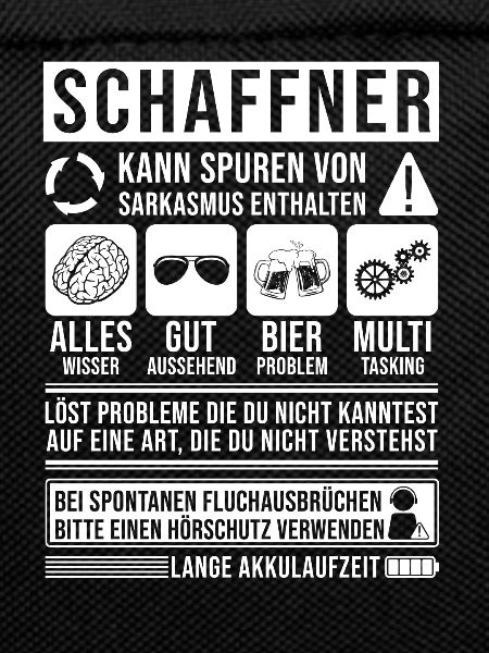 Schaffner Spruch lustig