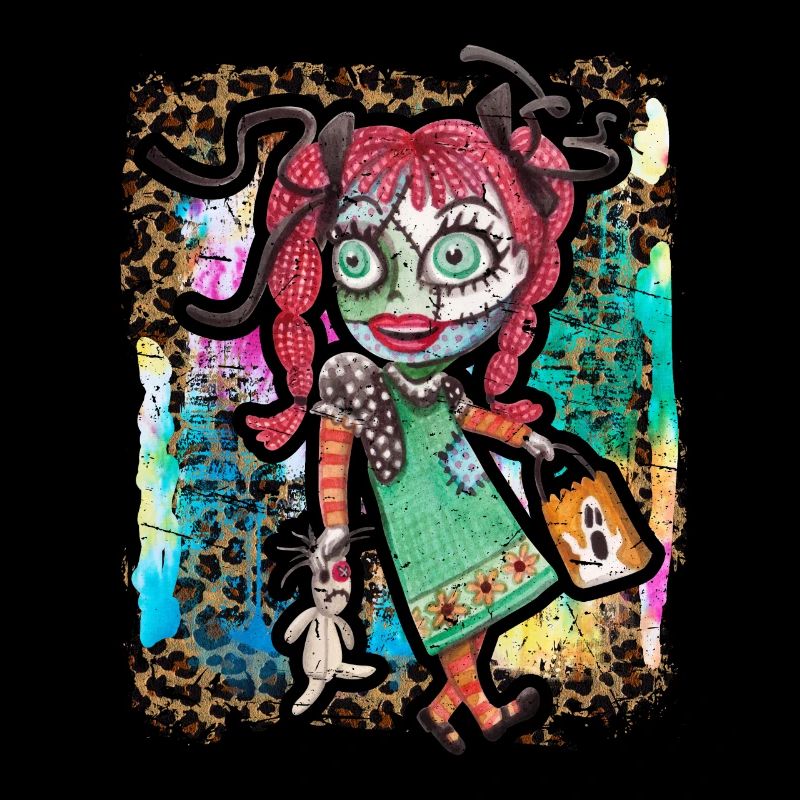 Halloween Zombie Rag Doll Tie Dye