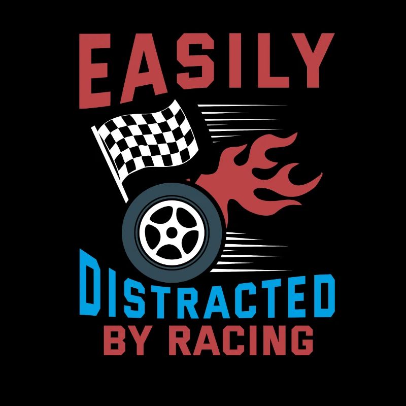 Facilement distrait par la course de course Funny Racer Lov