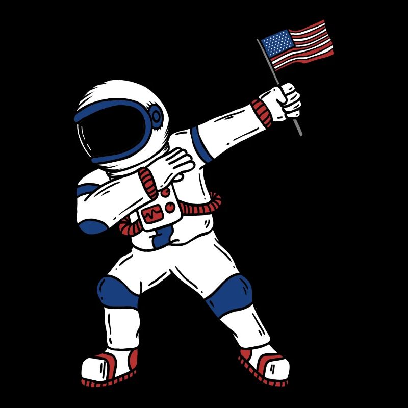 Dabbing American Astronaut July 4