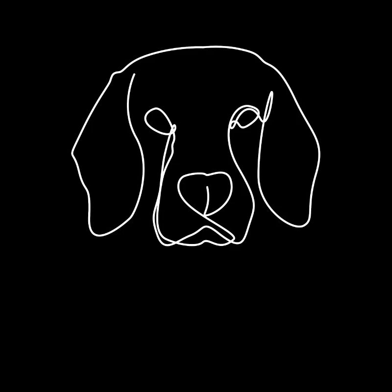 Dog head stylized - One-Liner Art