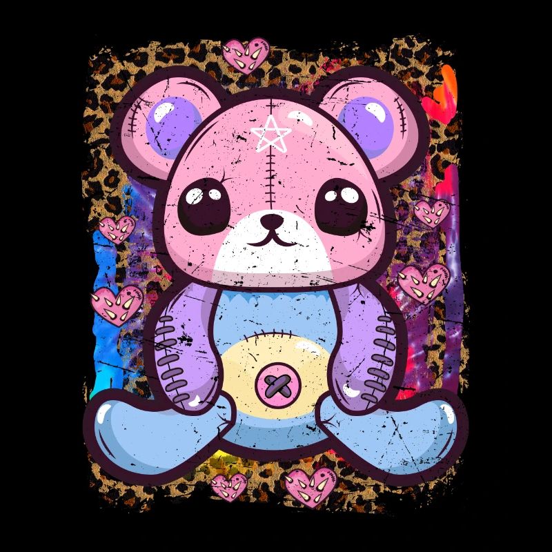 Kawaii Goth Teddy Bear